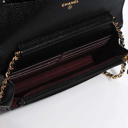 Chanel Caviar Quilted Wallet On Chain WOC Black 5 of 9