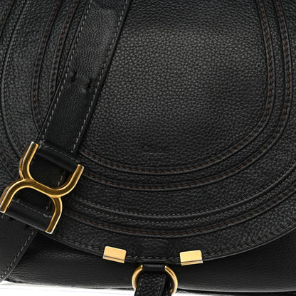 Chloe Calfskin Medium Marcie Round Crossbody Bag Black 8 of 15