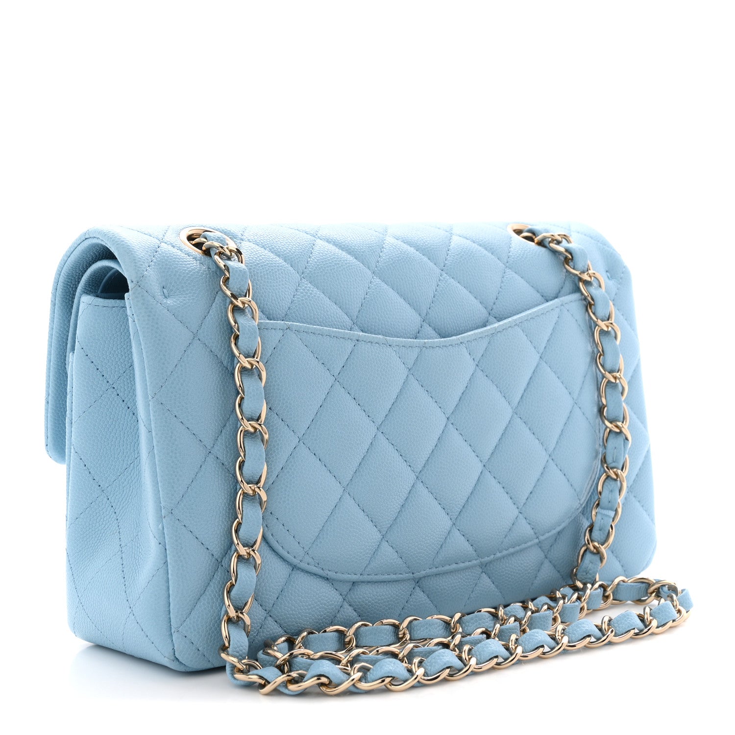 Chanel Caviar Quilted Small Double Flap Light Blue 1873327