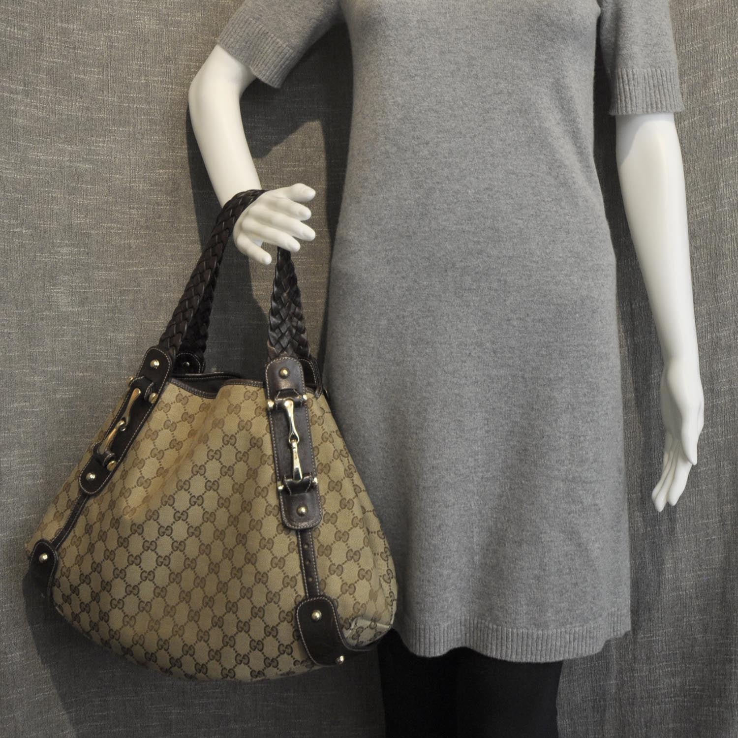 Gucci Monogram Pelham Tote Brown 2 of 9