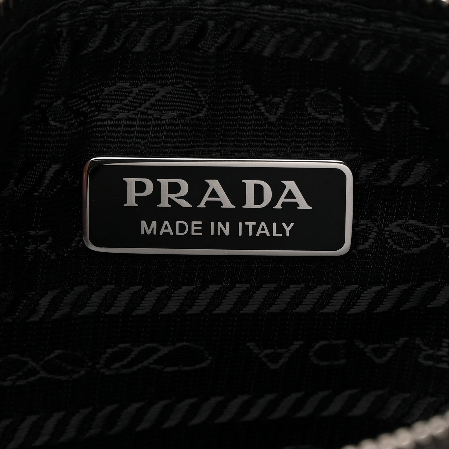 Prada Mesh Sequin Spazzolato Logo Tote Black 7 of 15
