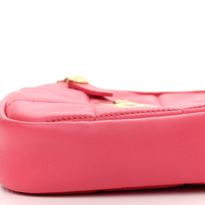 Chanel Lambskin Quilted Diamond Clutch With Chain Pink 10 of 10