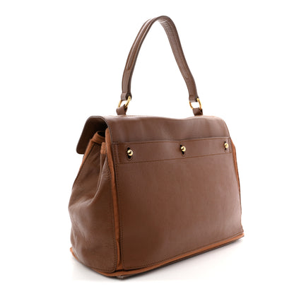 Saint Laurent Calfskin Canvas Medium Muse Two Brown 2 of 13