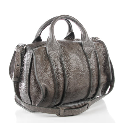 Alexander Wang Pebbled Lambskin Inside Out Rocco Gunpowder 3 of 10