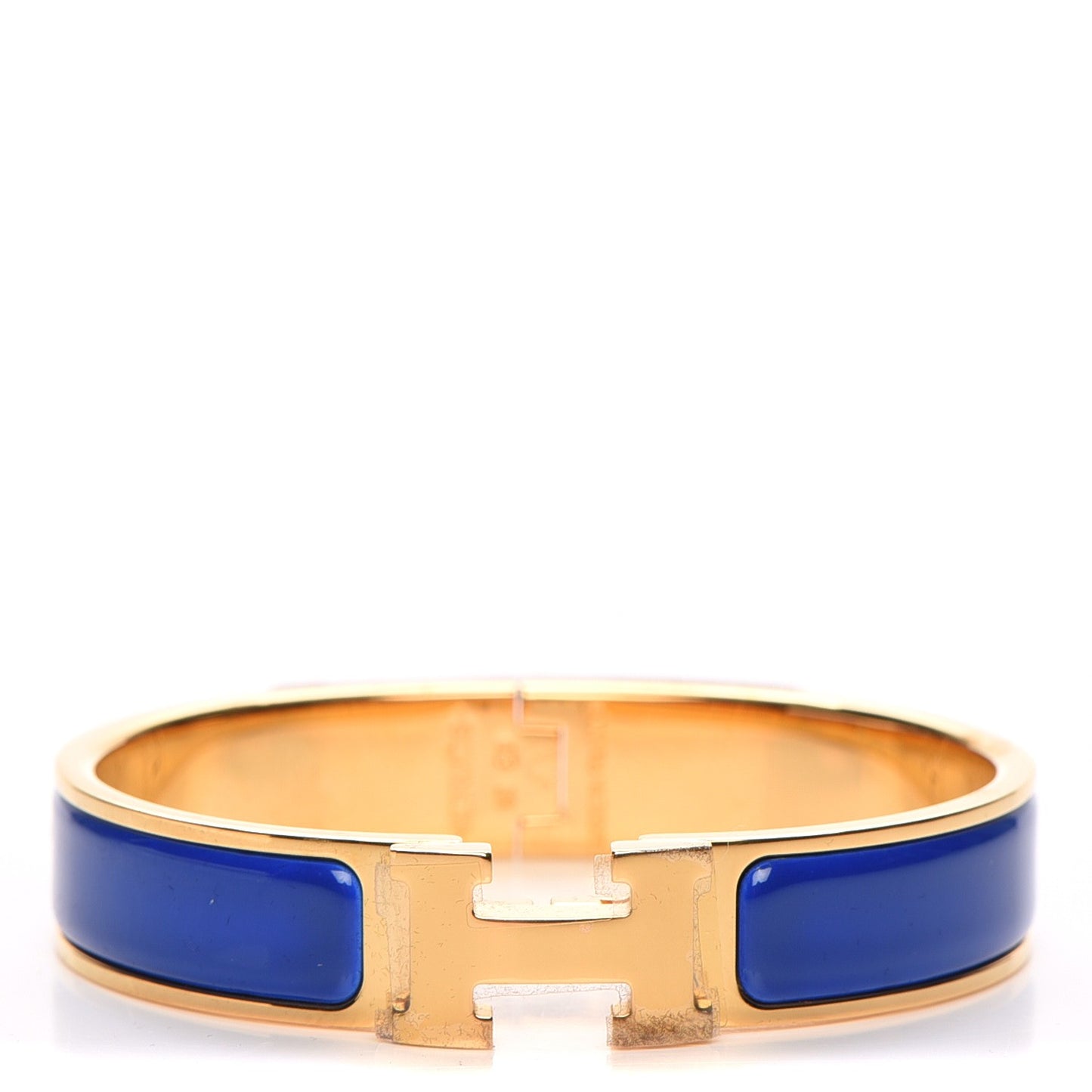 Narrow Enamel Clic Clac H Bracelet PM Bleu Royal