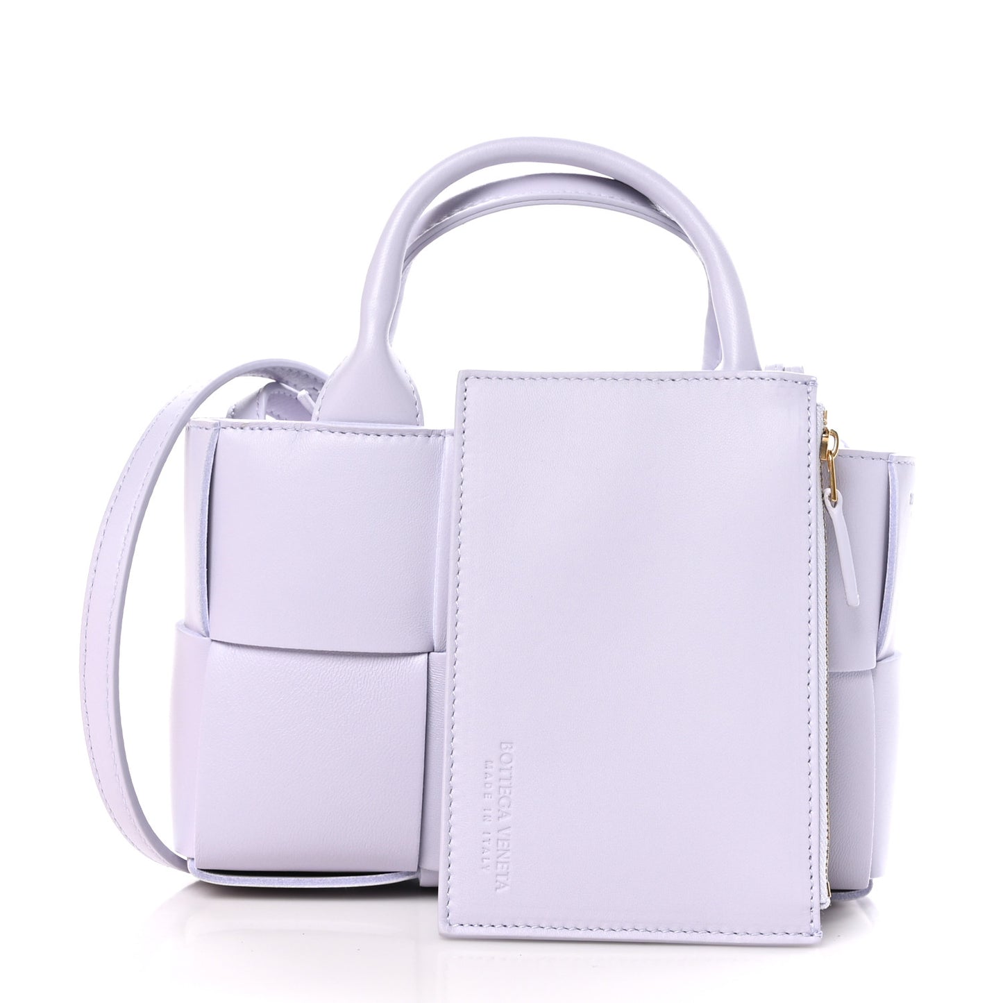 Calfskin Maxi Intreccio Candy Arco Tote Mirth Washed