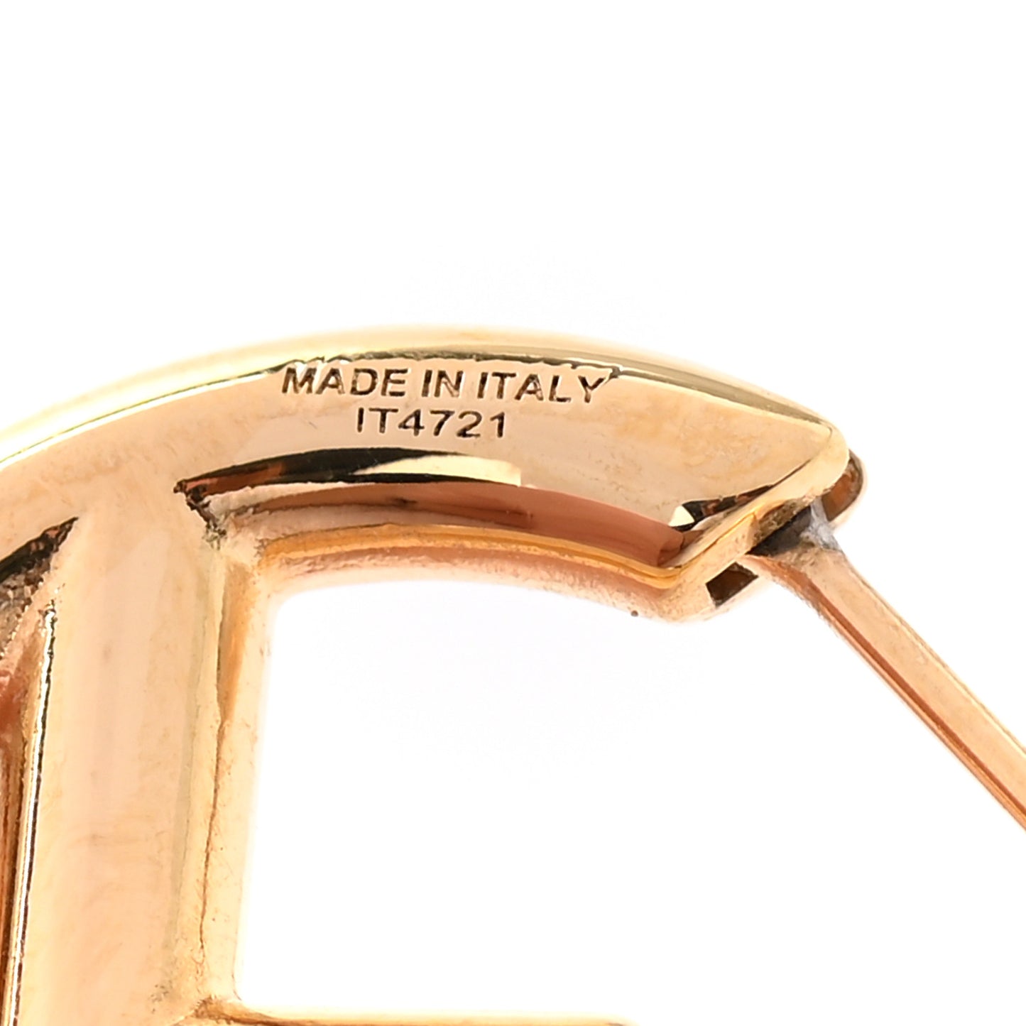 Metal FF Hoop Earrings Gold