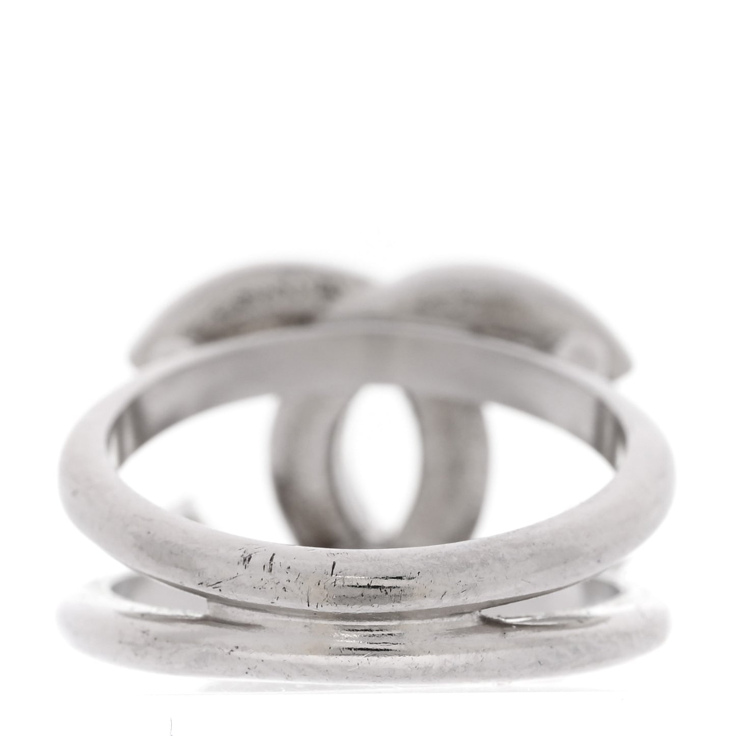 Crystal CC Ring 54 6.75 Silver