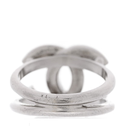 Chanel Crystal CC Ring 54 6.75 Silver 3 of 4