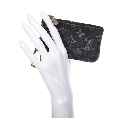 Louis Vuitton Denim Neo Key Pouch Black 2 of 8