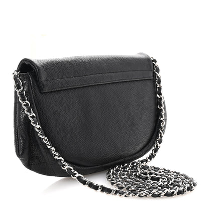 Chanel Caviar Half Moon Wallet On Chain WOC Black 3 of 11