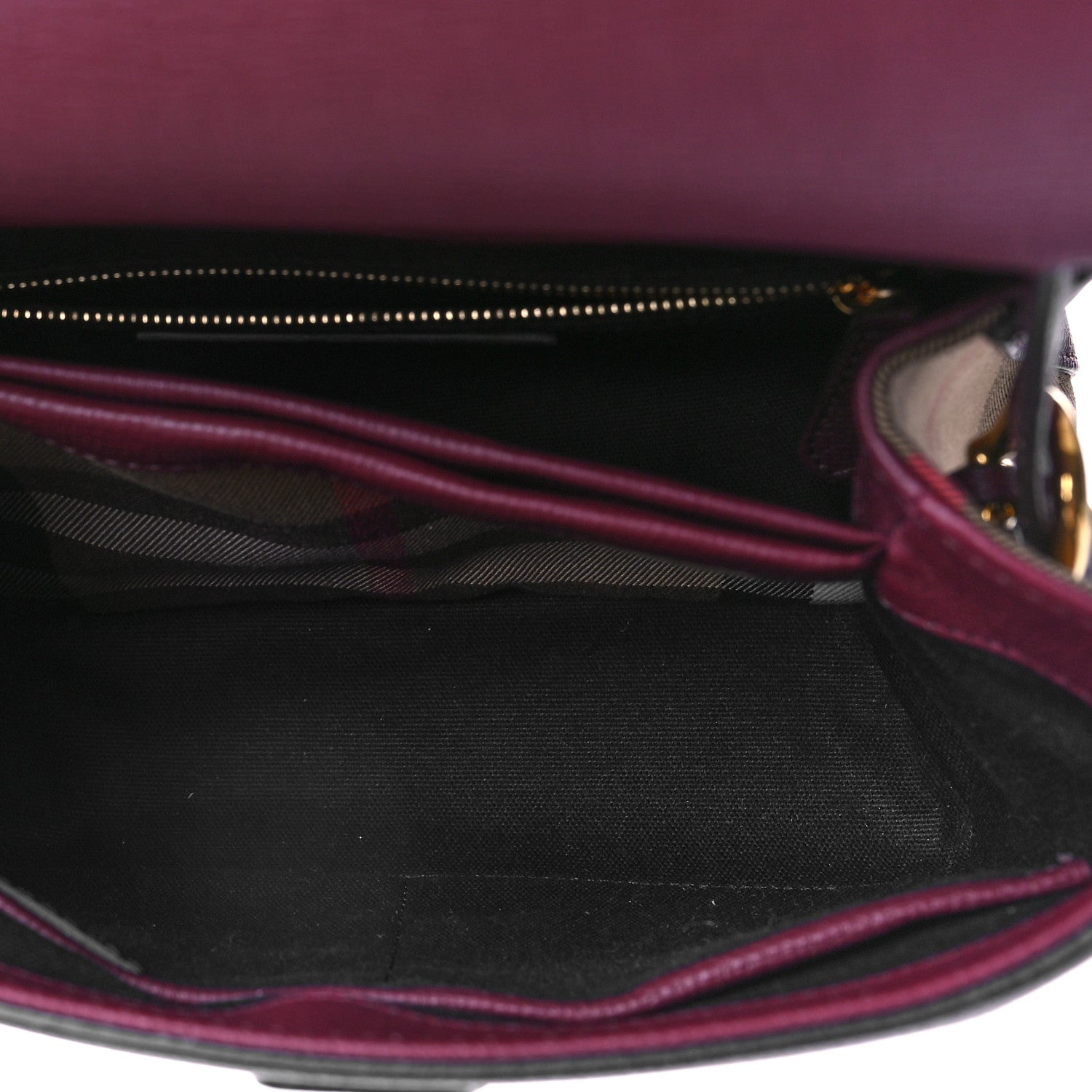 Burberry Derby Calfskin House Check Small Camberley Mahogany Red 5 of 8