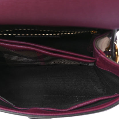 Burberry Derby Calfskin House Check Small Camberley Mahogany Red 5 of 8