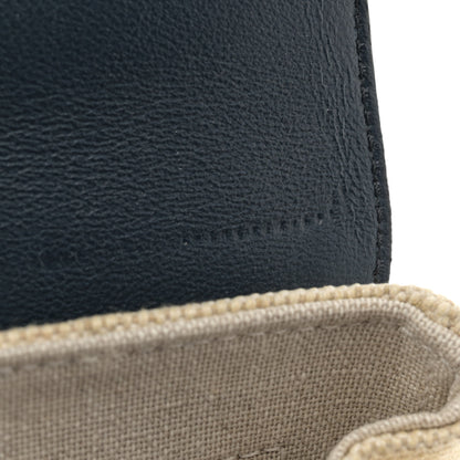 Celine Canvas Calfskin Teen Soft 16 Shoulder Bag Vanilla Navy 12 of 12