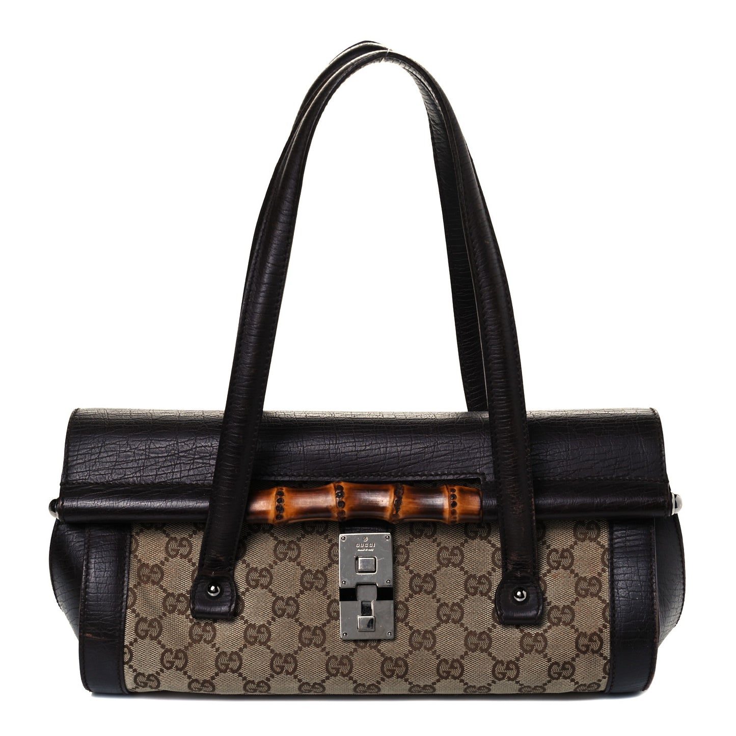 Monogram Bamboo Bullet Bag Dark Brown