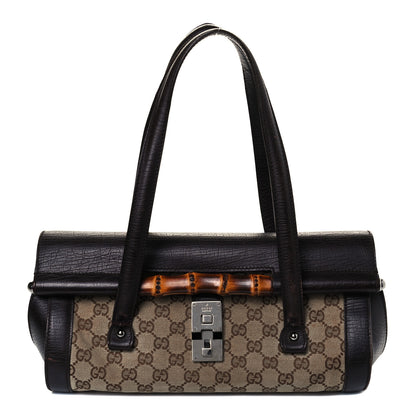 Gucci Monogram Bamboo Bullet Bag Dark Brown 1 of 10