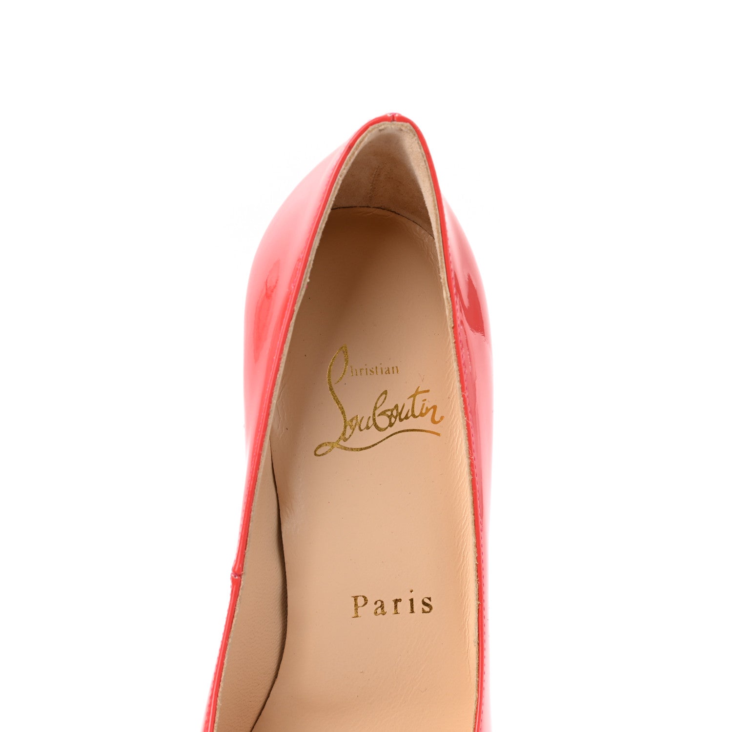 Christian Louboutin Patent Palais Royal 140 Pumps 36.5 Coral 7 of 9