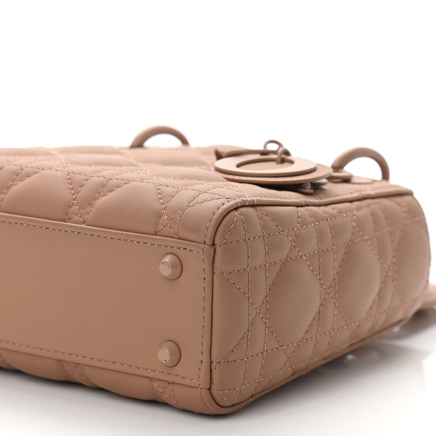 Christian Dior Ultra Matte Calfskin Cannage Mini Lady Dior Light Beige 9 of 10