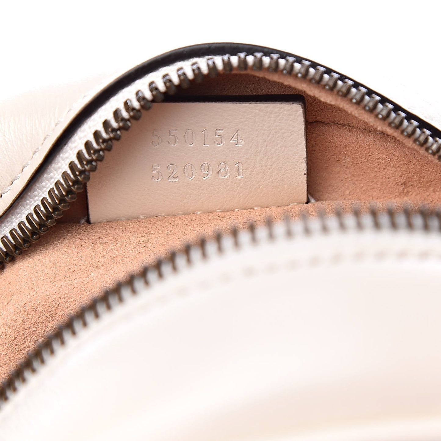Calfskin Matelasse Mini GG Marmont Round Shoulder Bag White