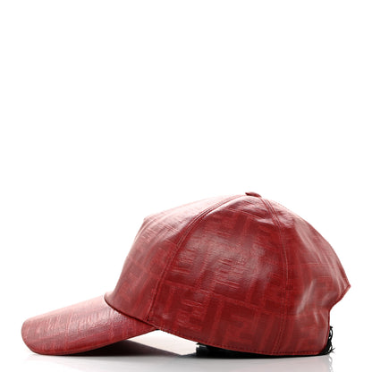 Fendi Glazed Fabric FF Baseball Hat Rosso 4 of 8