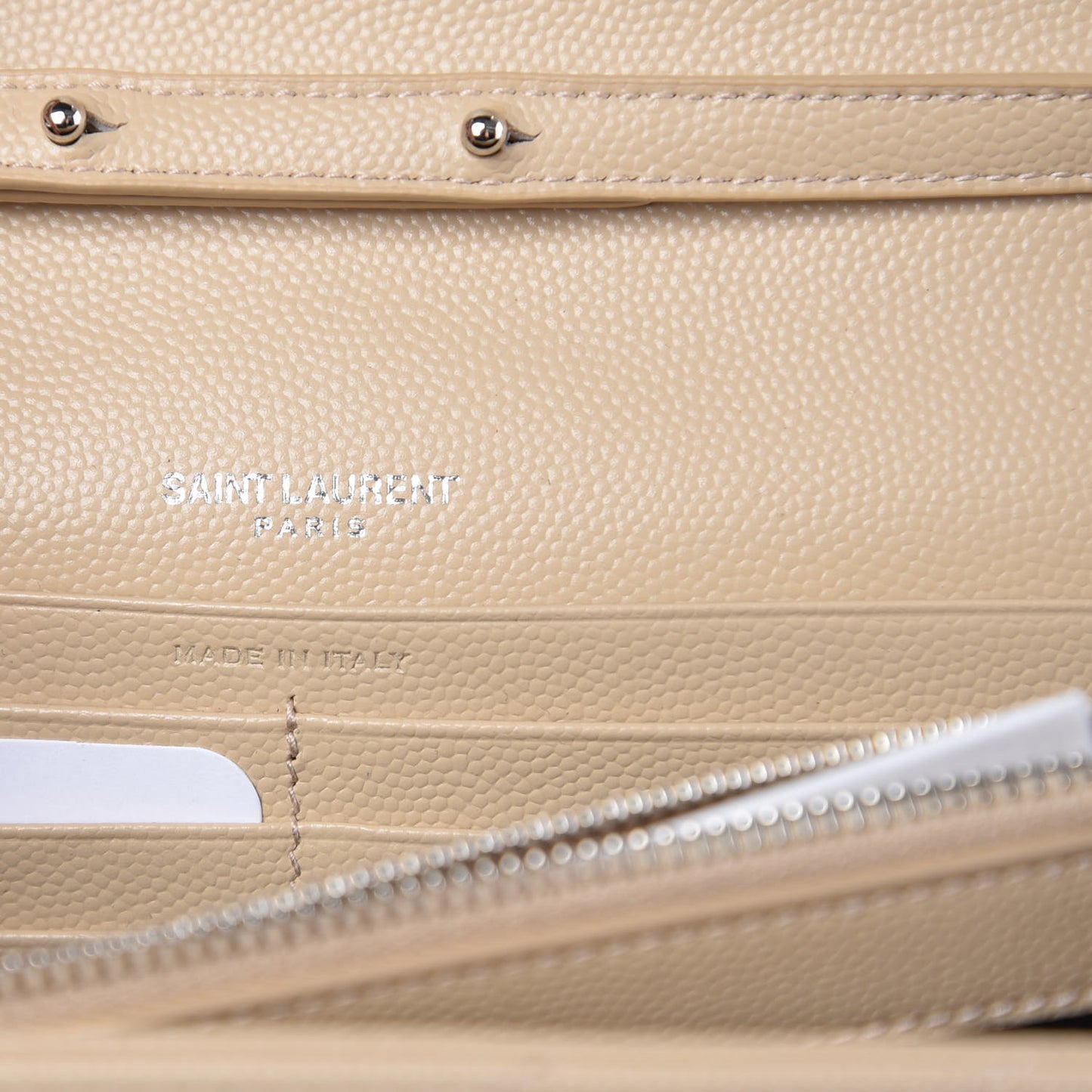 Grain De Poudre Matelasse Chevron Monogram Chain Wallet Nude Powder