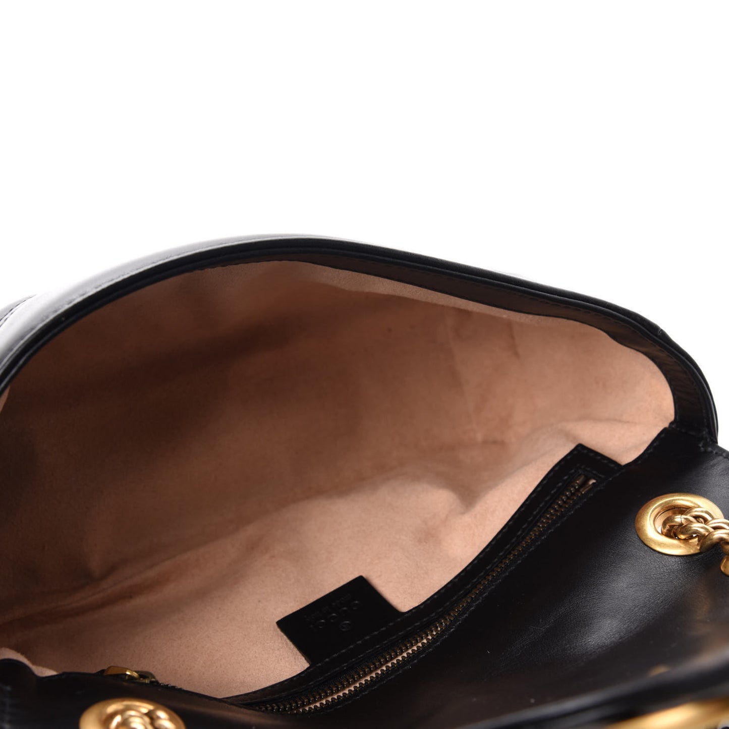 Calfskin Matelasse Small GG Marmont Shoulder Bag Black