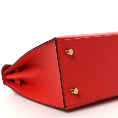 Hermes Epsom Kelly Sellier 25 Rouge Tomate 8 of 10