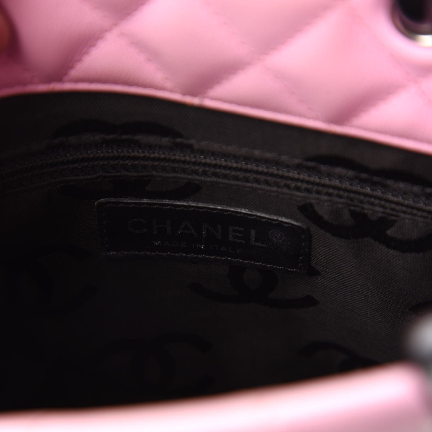 Chanel Calfskin Quilted Small Cambon Tote Pink Black 8 of 11