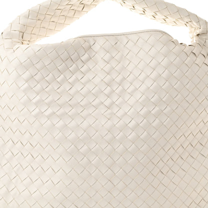 Bottega Veneta Calfskin Intrecciato Large Hop White 8 of 10