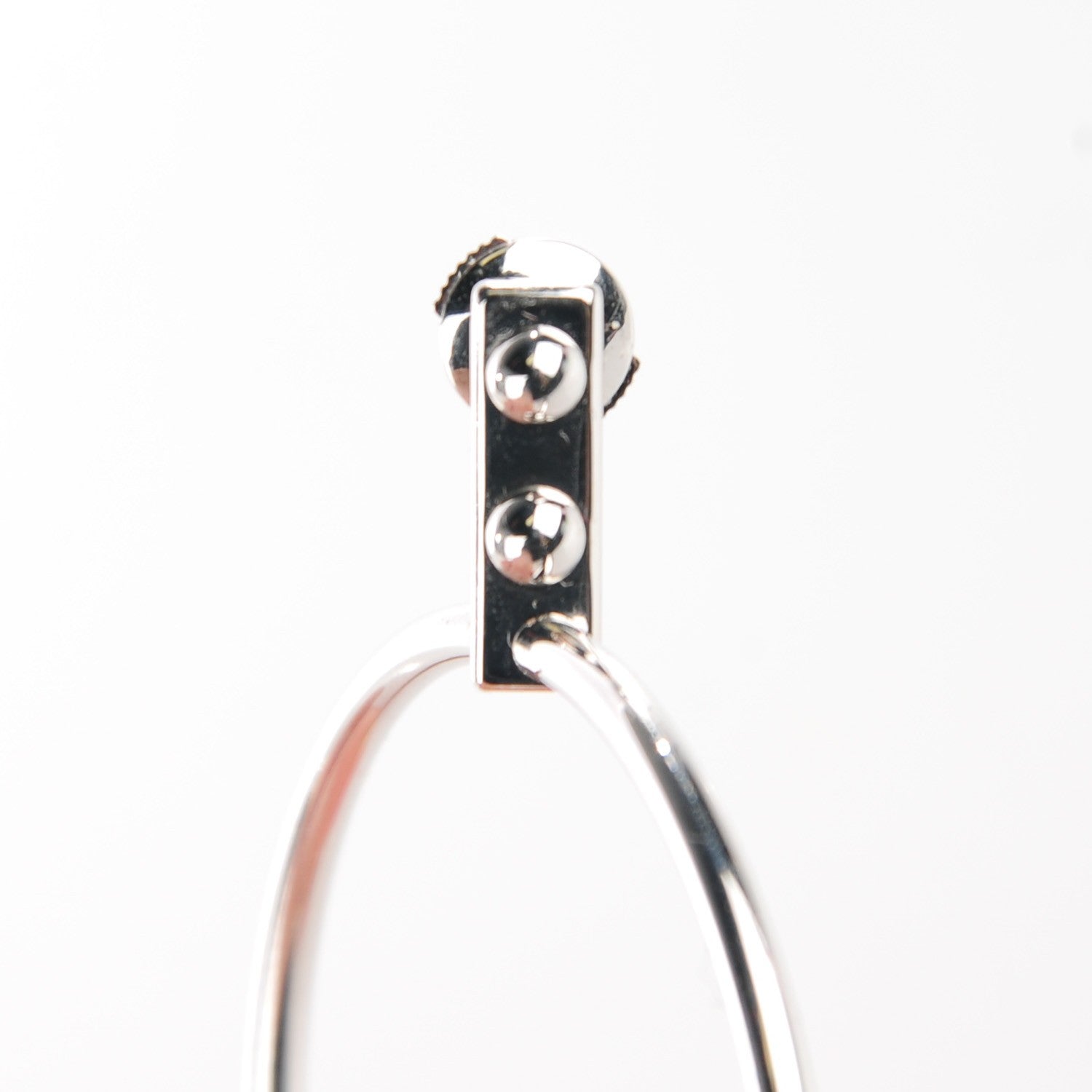 Louis Vuitton 18K White Gold Emprise Hoop Earrings 2 of 4