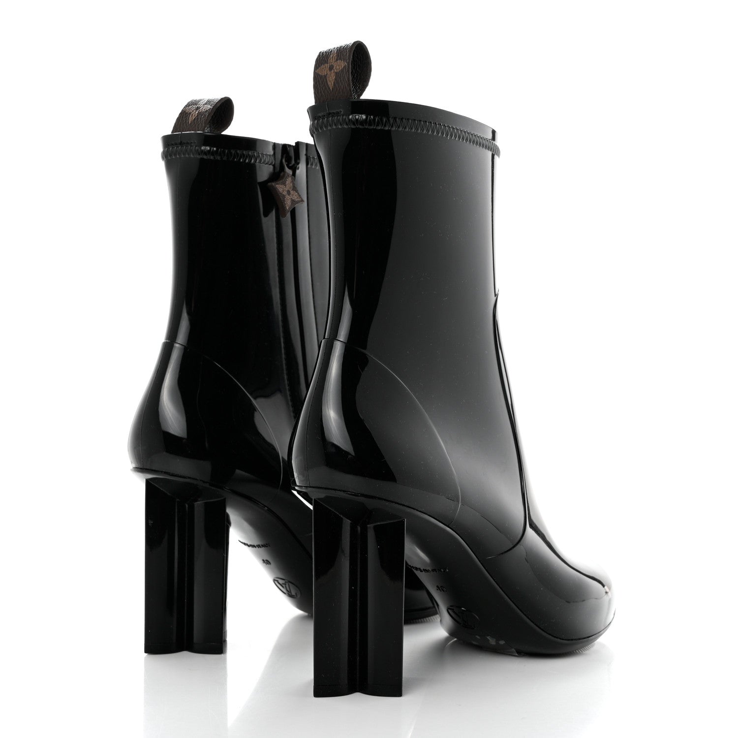 Louis Vuitton Patent Silhouette Ankle Boots 40 Black 4 of 8
