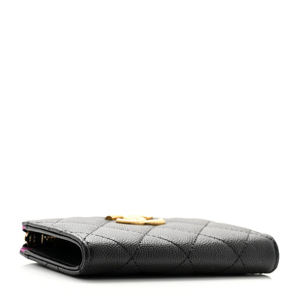 Chanel Caviar Quilted Zipped Key Holder Case Black 4 of 8