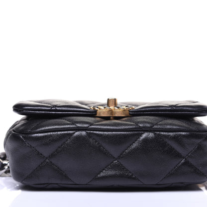 Chanel Lambskin Quilted 19 Waist Bag Black 11 of 13
