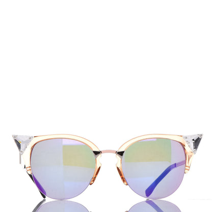 Fendi Iridia Cat Eye Sunglasses FF 0041/S Translucent Peach 2 of 8