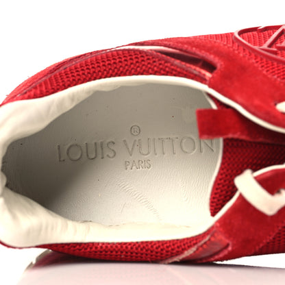 Louis Vuitton Suede Calfskin Run Away Sneakers 37.5 Rouge 6 of 10