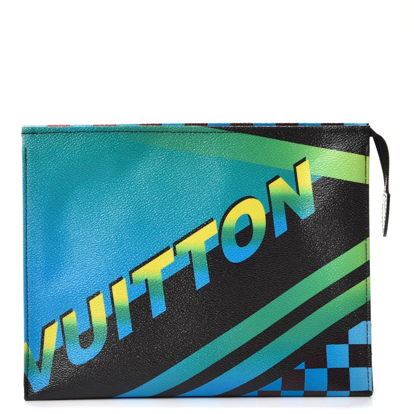 Damier Race Toiletry Pouch 26 Blue Vert