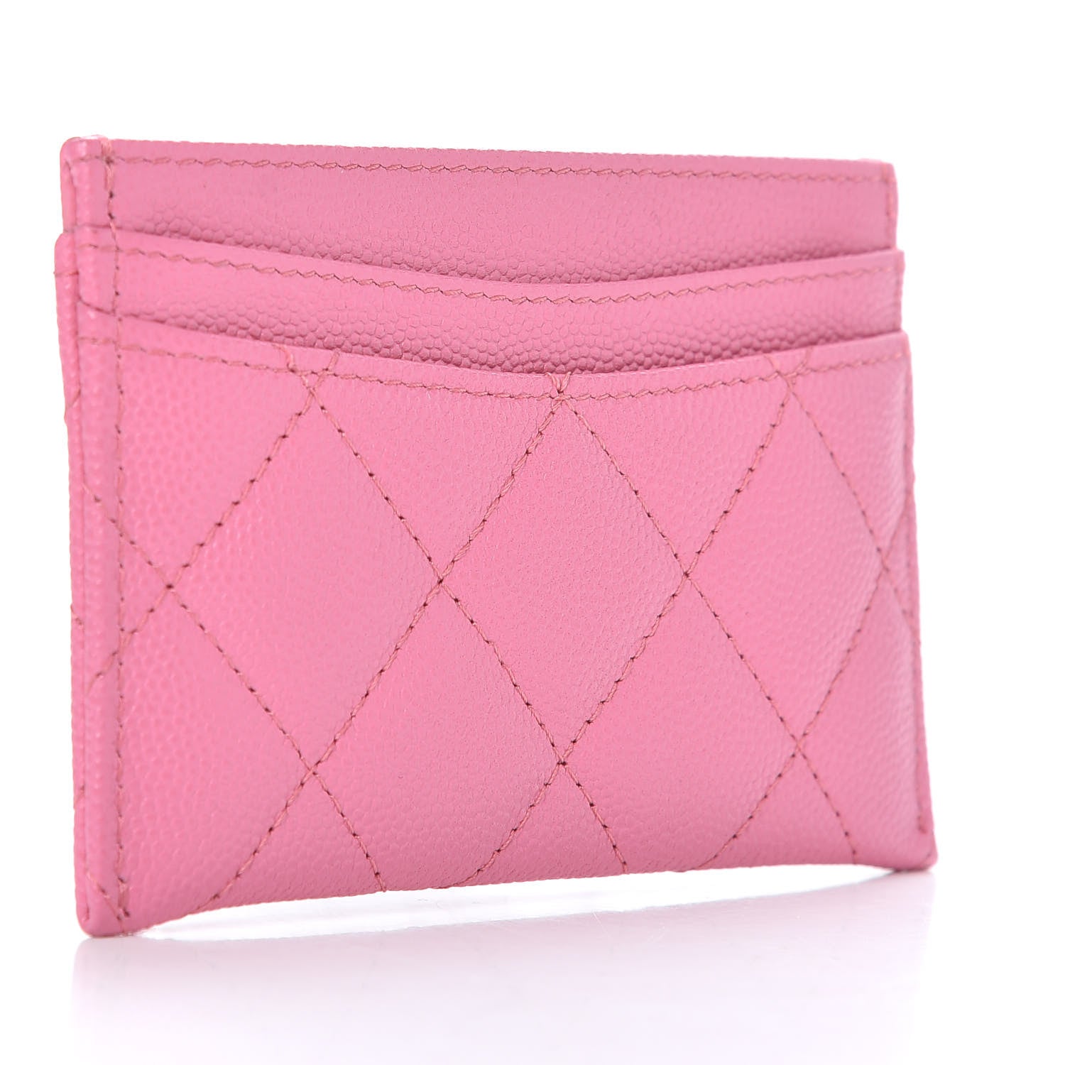 Chanel Caviar Quilted Card Holder Pink 3 of 8