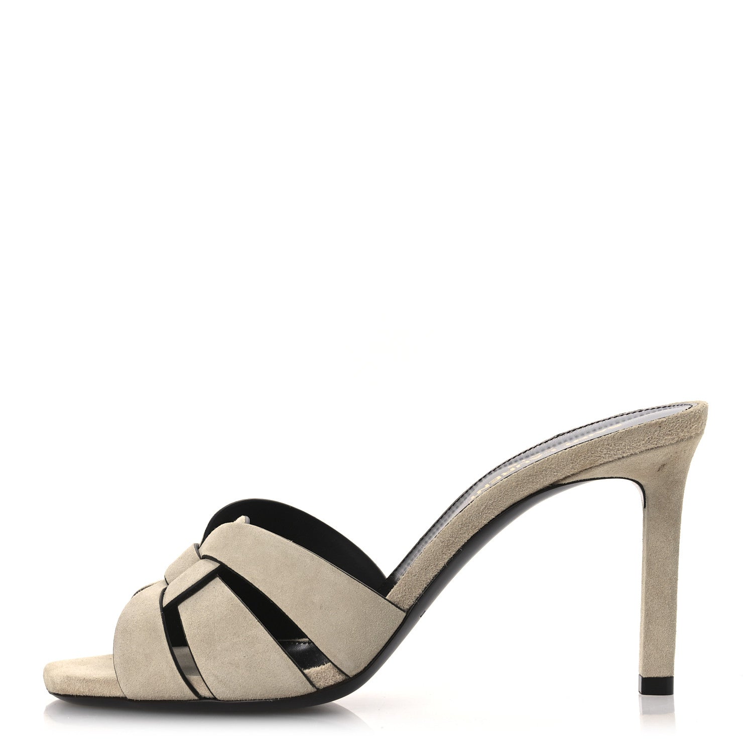 Saint Laurent Suede Tribute 85 Slide Sandals 37.5 Sand 1 of 13