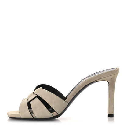 Saint Laurent Suede Tribute 85 Slide Sandals 37.5 Sand 1 of 13