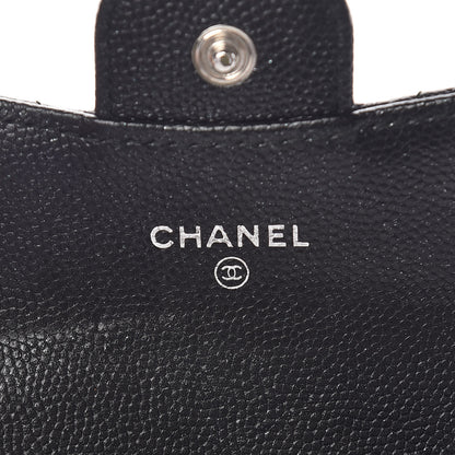 Chanel Caviar Quilted Flap Card Holder Wallet Black 7 of 12