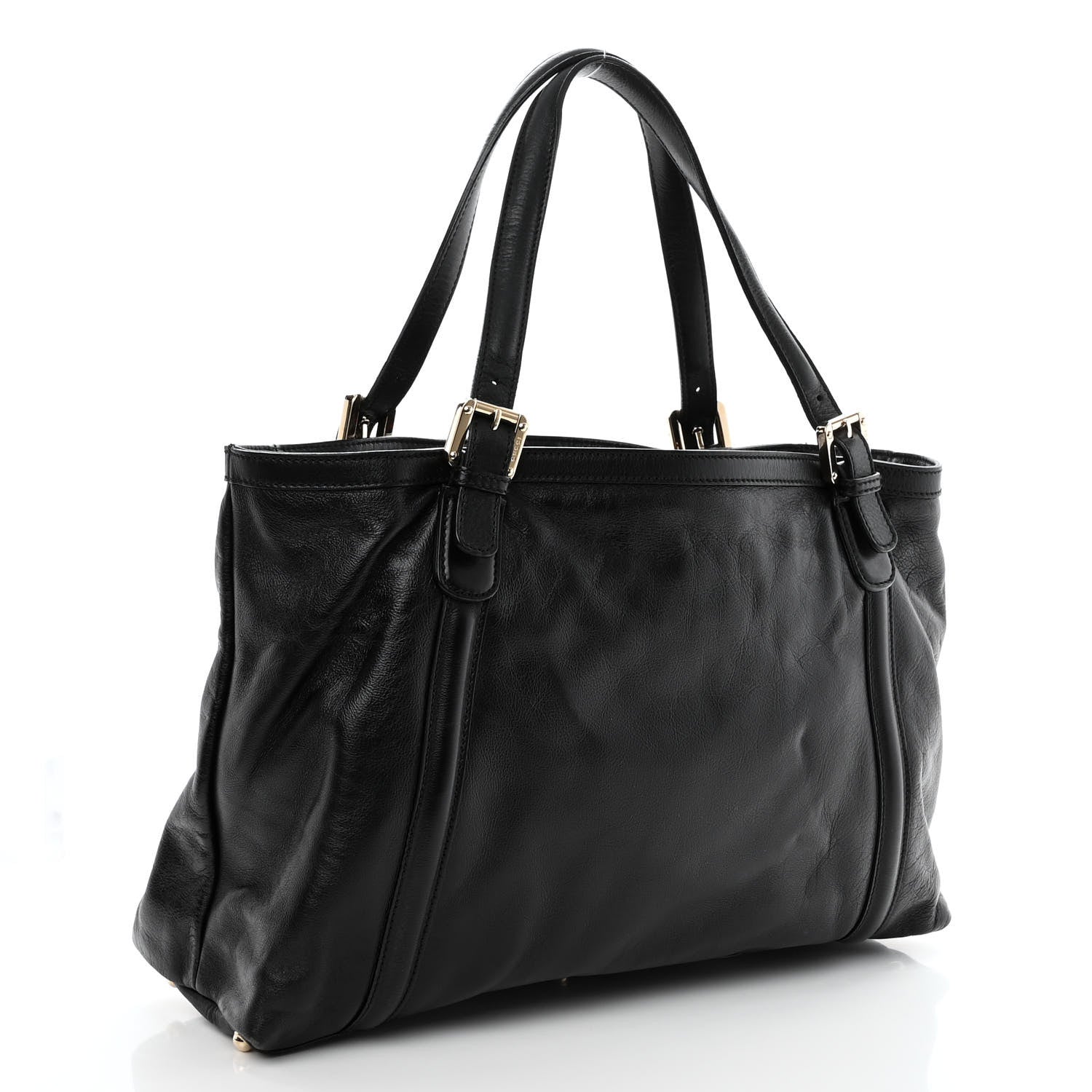 Gucci Calfskin Medium Britt Tote Black 3 of 11