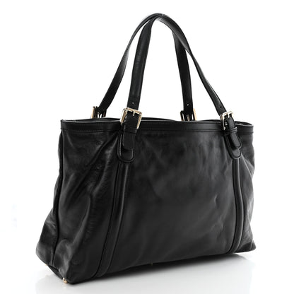 Gucci Calfskin Medium Britt Tote Black 3 of 11