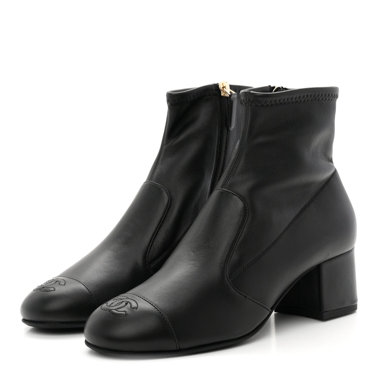 Lambskin Ankle Boots 38 Black
