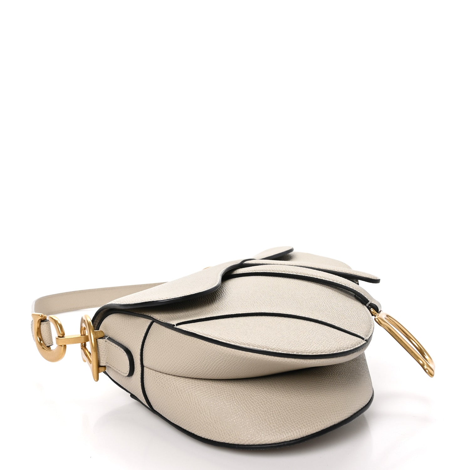 Christian Dior Grained Calfskin Saddle Bag Sand 4 of 10