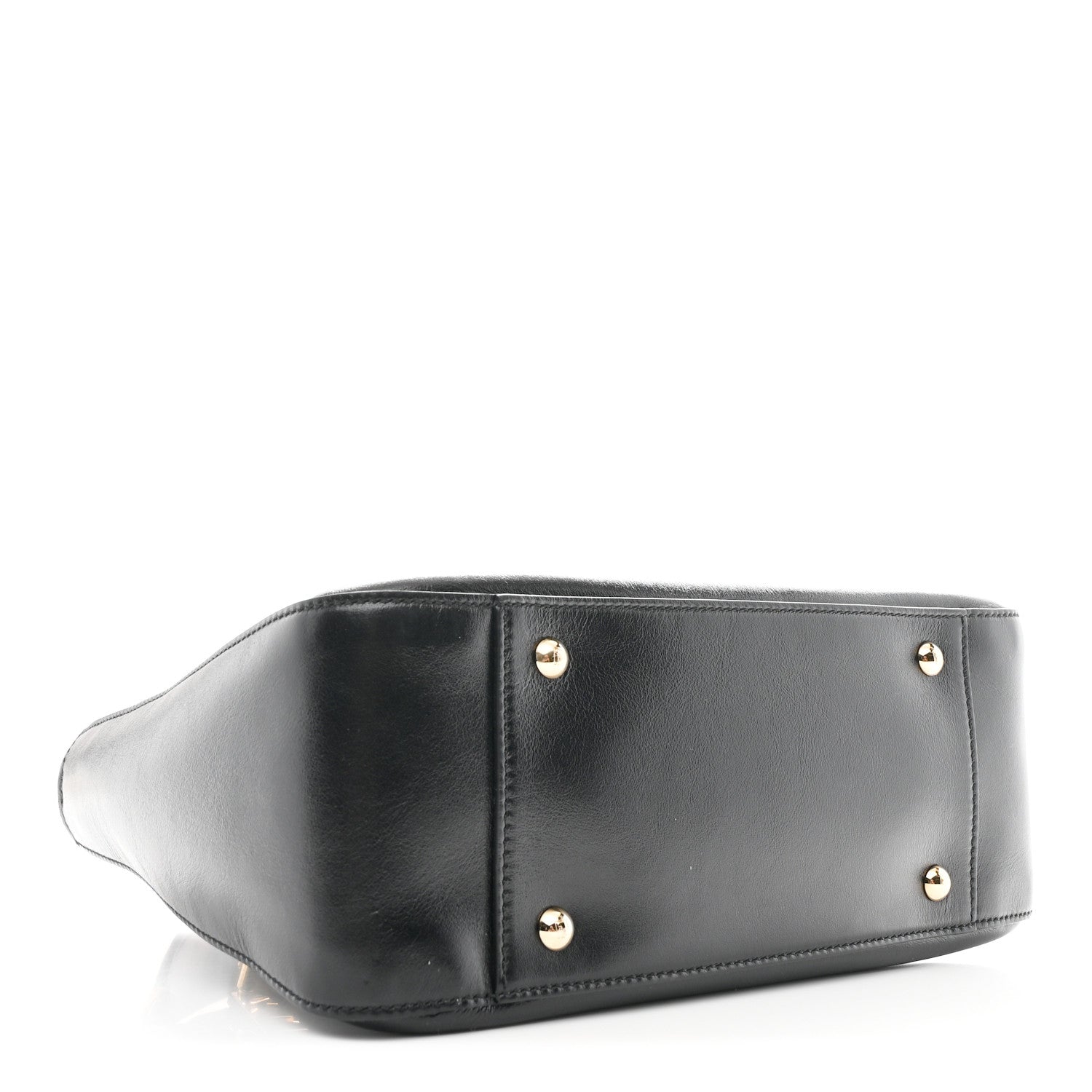 Fendi Vitello Glacier Small FF Tote Black 4 of 10