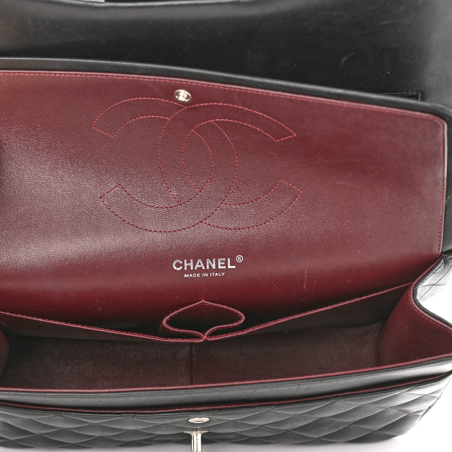 Chanel Lambskin Quilted Jumbo Double Flap Black 5 of 15