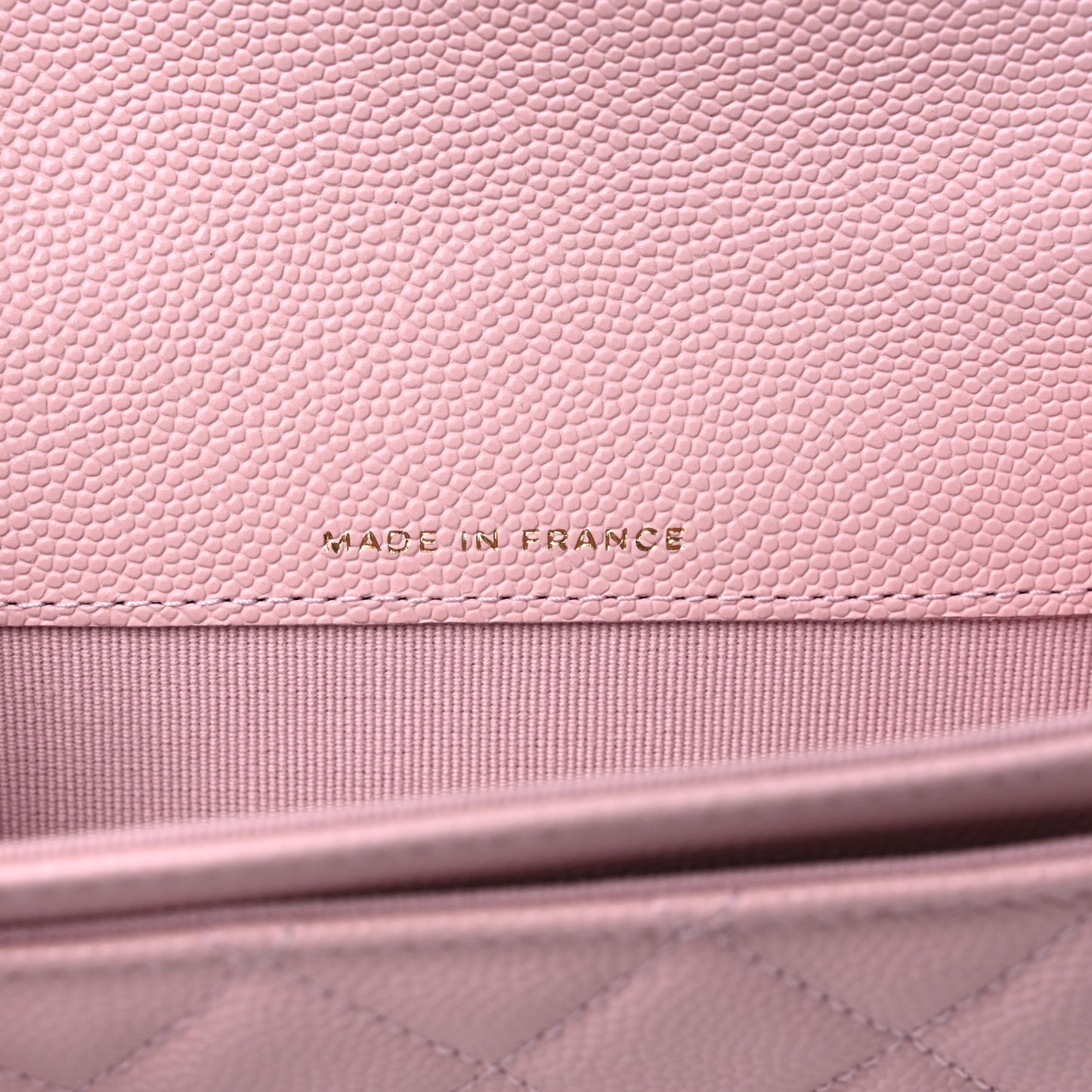 Caviar Quilted Flap Card Holder Wallet Light Pink