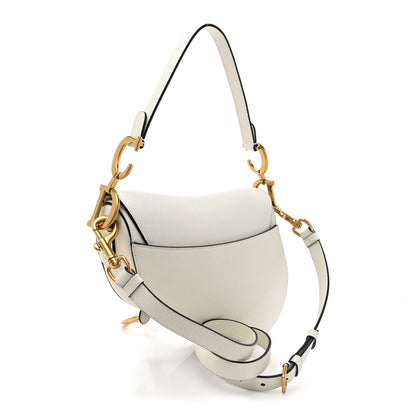 Christian Dior Grained Calfskin Saddle Bag With Strap Latte 3 of 11