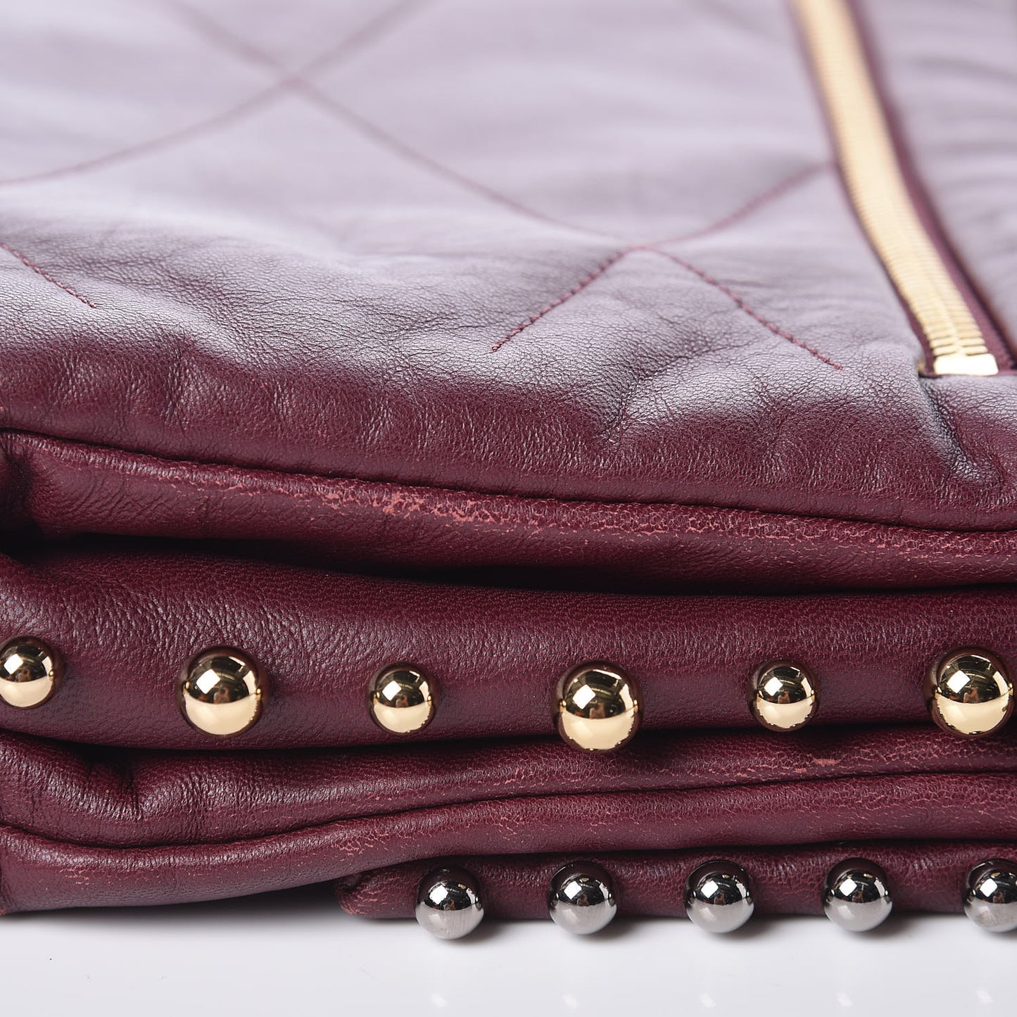 Lambskin Quilted Metal Pearl Medium Sugar Flap Shoulder Bag Purple
