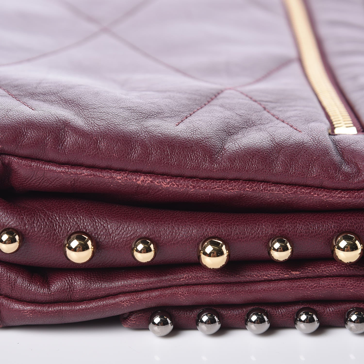 Lanvin Lambskin Quilted Metal Pearl Medium Sugar Flap Shoulder Bag Purple 11 of 12
